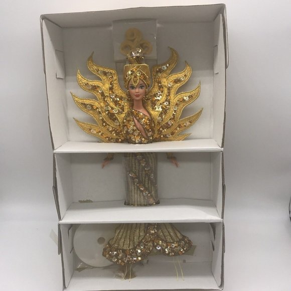 1995 Bob Mackie Goddess of the Sun Barbie Doll NRFB - Picture 1 of 16